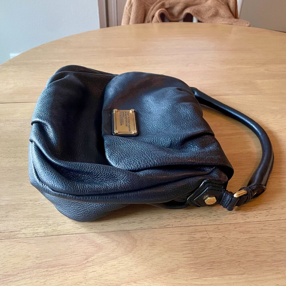 Marc By Marc Jacobs Black and Gold Leather Crossbody Purse - Picture 2 of 16